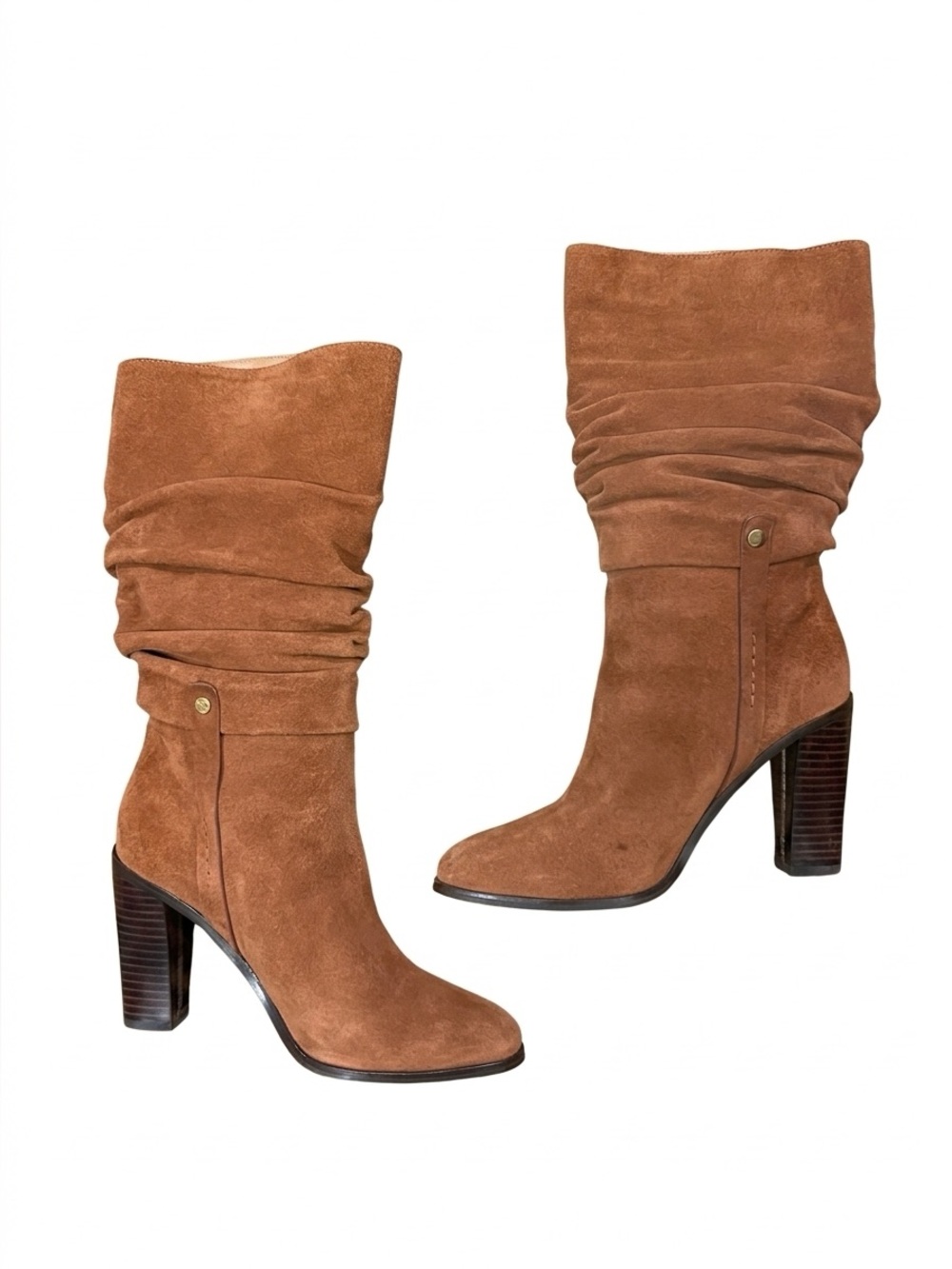Donald J. Pliner Brown Suede Odessa Slouch Boots 7.5